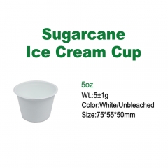 Small Sugarcane Bagasse Ice Cream Cups 3oz/4oz/5oz Wholesale