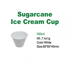 Small Sugarcane Bagasse Ice Cream Cups 3oz/4oz/5oz Wholesale
