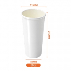 Custom Printed 44 oz 50 oz Large Paper Cups with Matching Lids