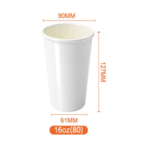 16oz Double PE Paper Cup for Cold Drinks Bulk