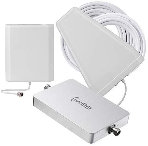 IIWEE Phone Signal Booster Sets for All Carriers Voice Text and 4G LTE Up to 4000 Sq Ft for Home and Office