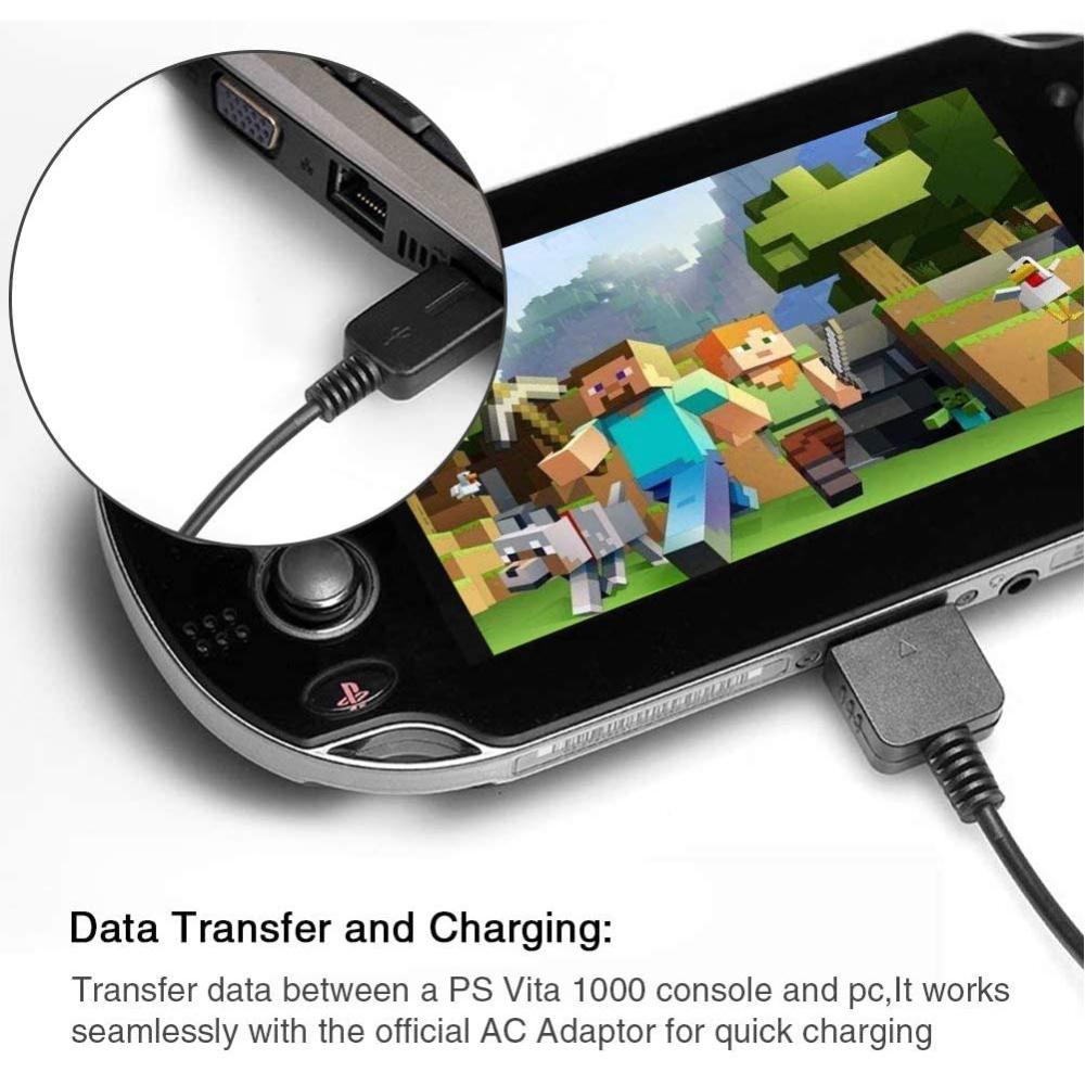 IT OSAYDE USB Changer and Data Cable for PSV 1000 3.3 FT Black