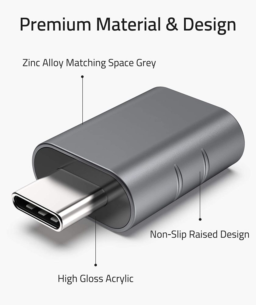 IT OSAYDE USB C to USB Adapter Pack of 2 USB C Male to USB3 Female Adapter Compatible with iMac 2021 iPad Pro 2021 MacBook Pro 2020 MacBook Air 2020 and Other Type C or Thunderbolt 3 Devices Space Grey