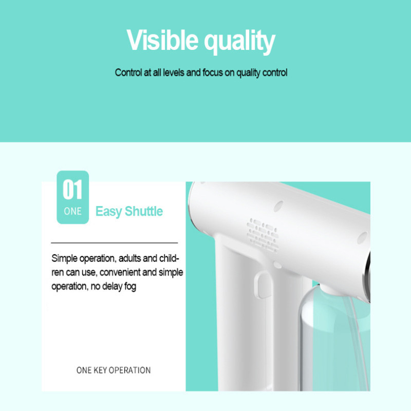 Blue Light Wireless Nano Sprayer Atomizer Fogger Disinfection Water Sprayer Machine Steam Spray Guns Garden Accessories