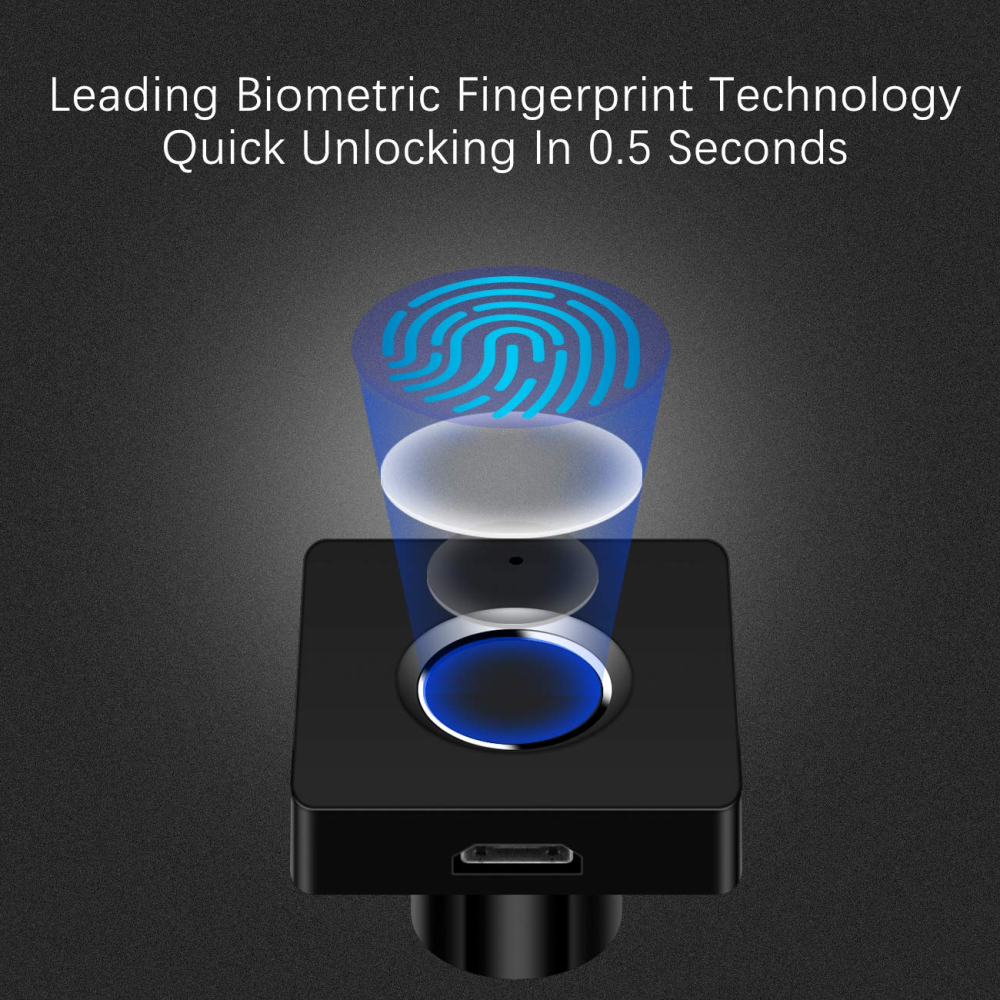 Fingerprint Lock Electronic Cabinet Door Locks, Smart Biometric Hidden File Cabinet Lock Kit Replacement, USB Rechargeable Keyless Furniture Drawer Lock for Cabinets, Suitable for Home & Office