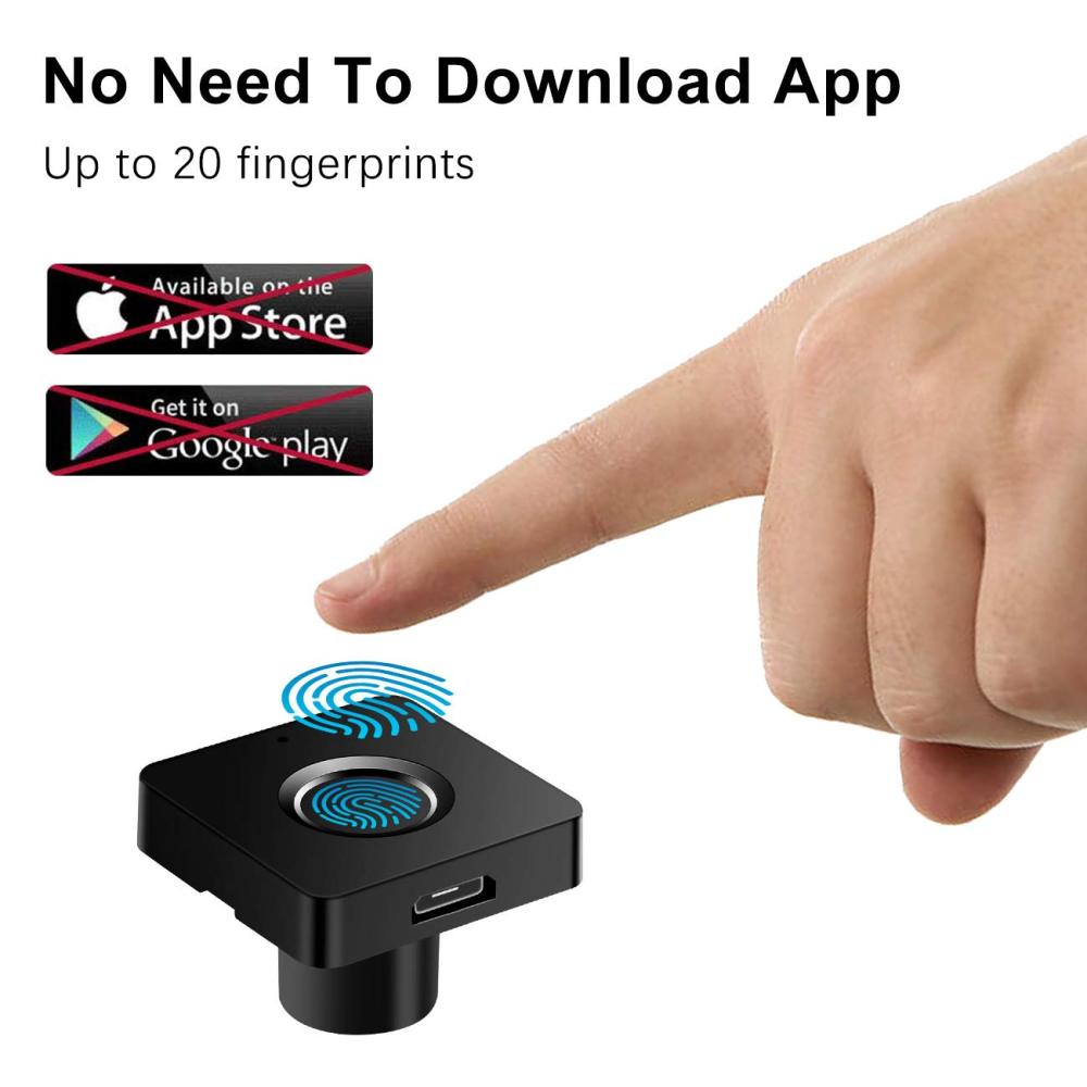 Fingerprint Lock Electronic Cabinet Door Locks, Smart Biometric Hidden File Cabinet Lock Kit Replacement, USB Rechargeable Keyless Furniture Drawer Lock for Cabinets, Suitable for Home & Office