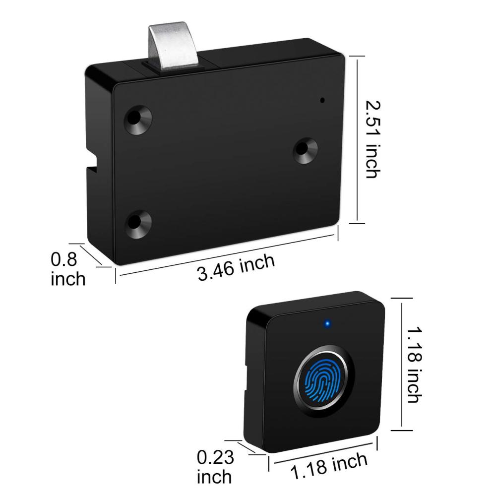 Fingerprint Lock Electronic Cabinet Door Locks, Smart Biometric Hidden File Cabinet Lock Kit Replacement, USB Rechargeable Keyless Furniture Drawer Lock for Cabinets, Suitable for Home & Office