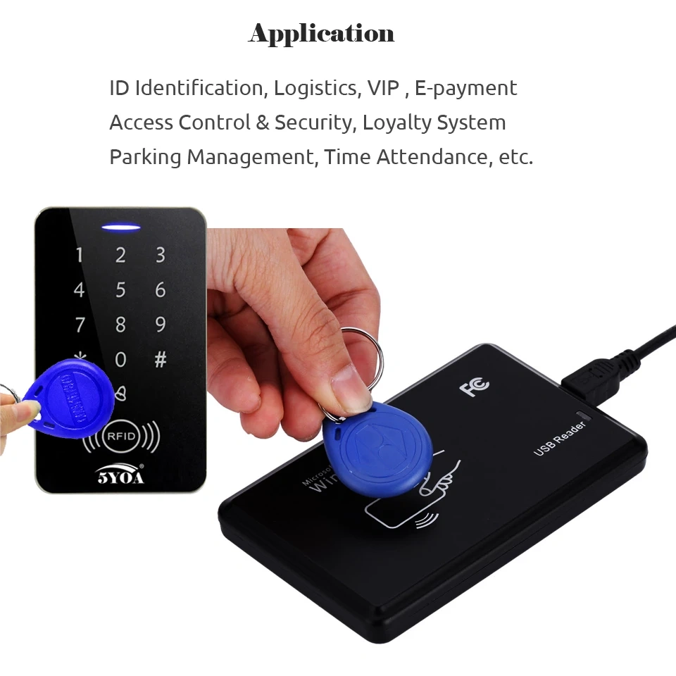 100pcs RFID Tag 125KHz Proximity EM4100 ID Keyfob TK4100 Key Fob Tags Access Control Smart Token Ring Chip Free Shipping