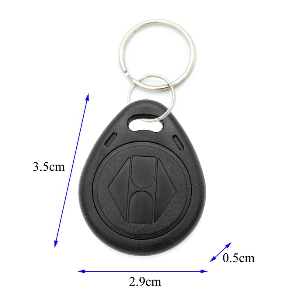 100pcs RFID Tag 125KHz Proximity EM4100 ID Keyfob TK4100 Key Fob Tags Access Control Smart Token Ring Chip Free Shipping