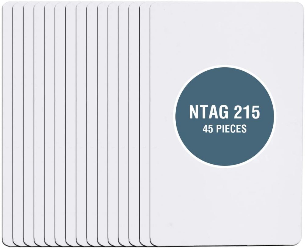 45 x NTAG215 NFC Cards (Blank Amiibo NFC Cards) - DEEDYGO Programmable PVC Blank NFC 215 Cards Compatible with All NFC-Enabled Phone