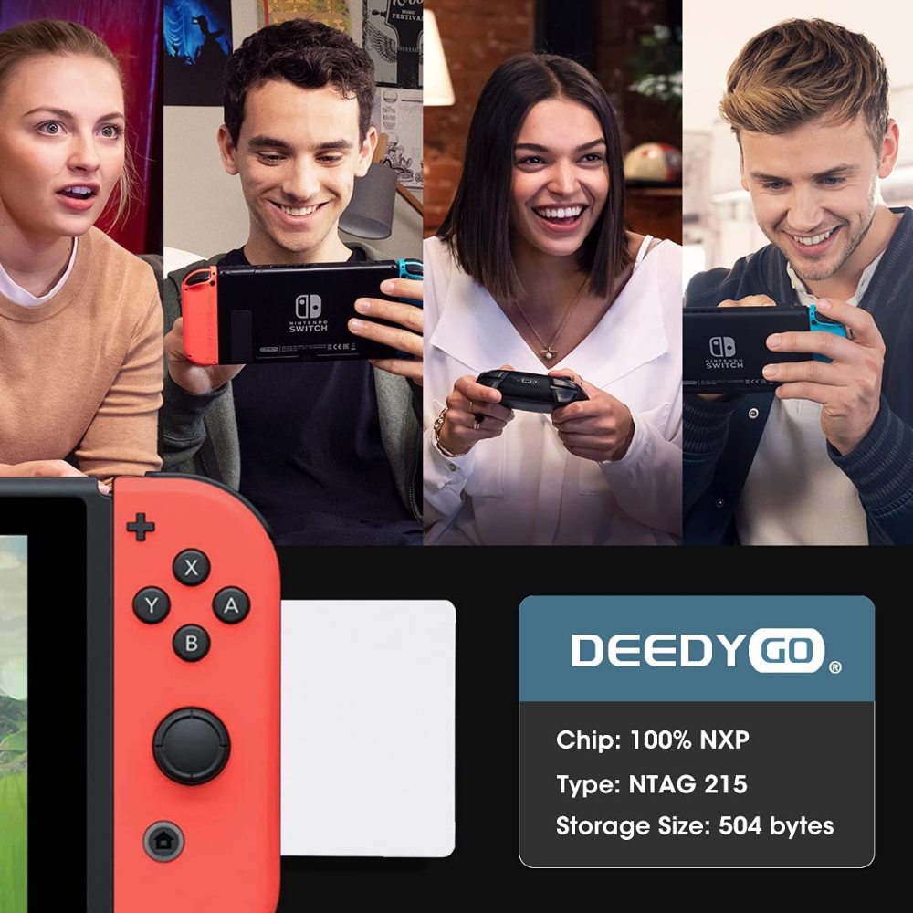 45 x NTAG215 NFC Cards (Blank Amiibo NFC Cards) - DEEDYGO Programmable PVC Blank NFC 215 Cards Compatible with All NFC-Enabled Phone