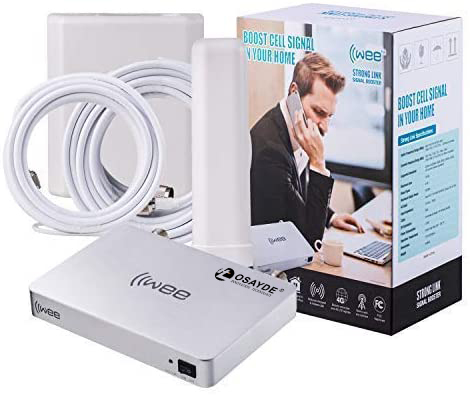 IIWEE Cell Phone Signal Booster Sets for All Carriers Voice Text and 4G LTE Up to 3500 Sq Ft for Home and Office