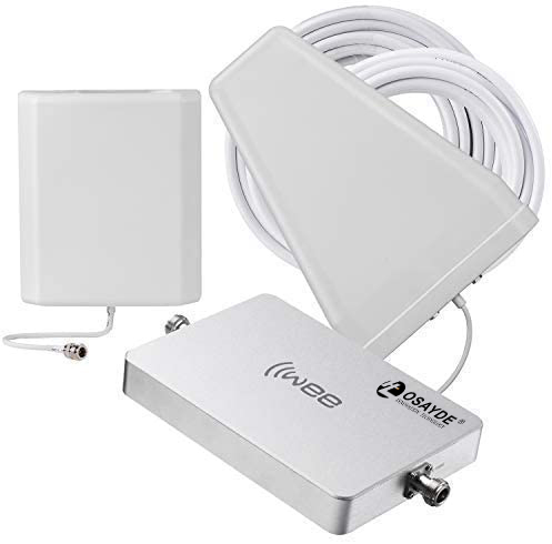 IIWEE Phone Signal Booster Sets for All Carriers Voice Text and 4G LTE Up to 4000 Sq Ft for Home and Office