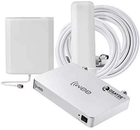 IIWEE Cell Phone Signal Booster Sets for All Carriers Voice Text and 4G LTE Up to 3500 Sq Ft for Home and Office