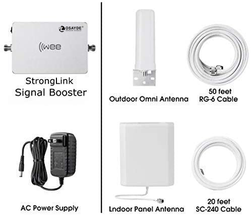IT OSAYDE Phone Signal Booster Sets for All Carriers Voice Text and 4G LTE Up to 3500 Sq Ft for Home and Office Signal boosts