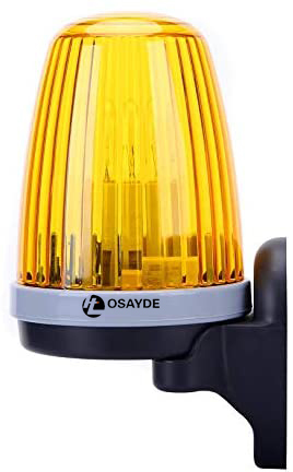 IT OSAYDE Waterproof Warning Light for Gate Opener System Signal Flash Alarm Lamp with Installation Accesssories with Yellow Cover(110V AC)
