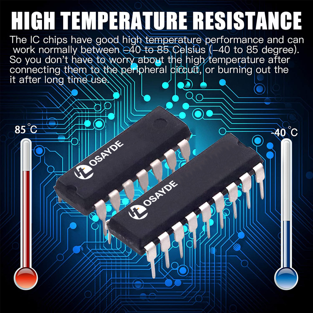 IT OSAYDE 85Pcs 10 Types Integrated Circuit Chip IC Chips Assortment Kit, opamp, Single Precision Timer, pwm, Including LM324 LM358 LM386 LM393 UA741 NE5532 NE555 PC817 ULN2003 ULN2803