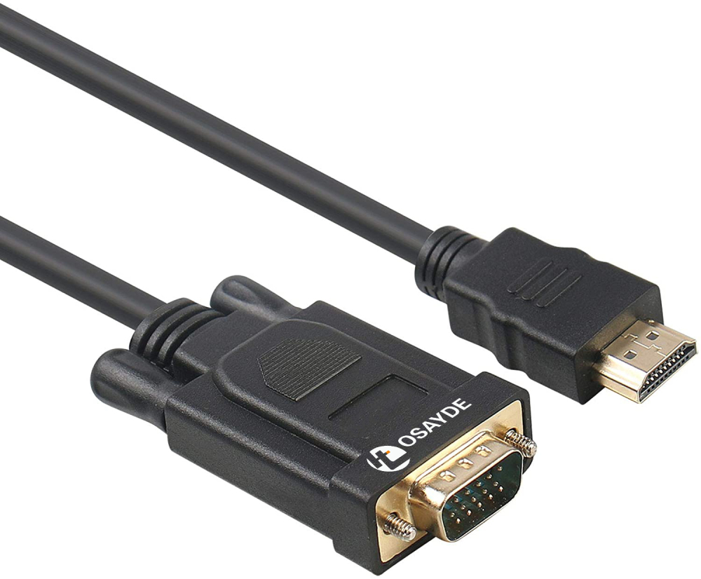 IT OSAYDE HDMI to VGA, Gold-Plated HDMI to VGA 6 Feet Cable