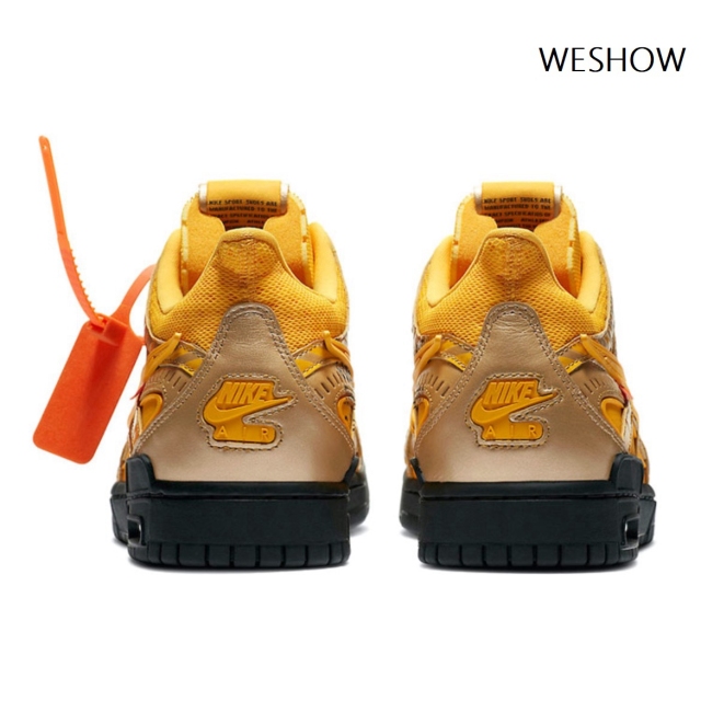 Off- White x Nike Air Rubber Dunk &quot;University Gold&quot;