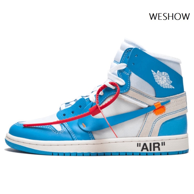 Off- White x Nike Air 1 Retro High OG &quot;UNC&quot;