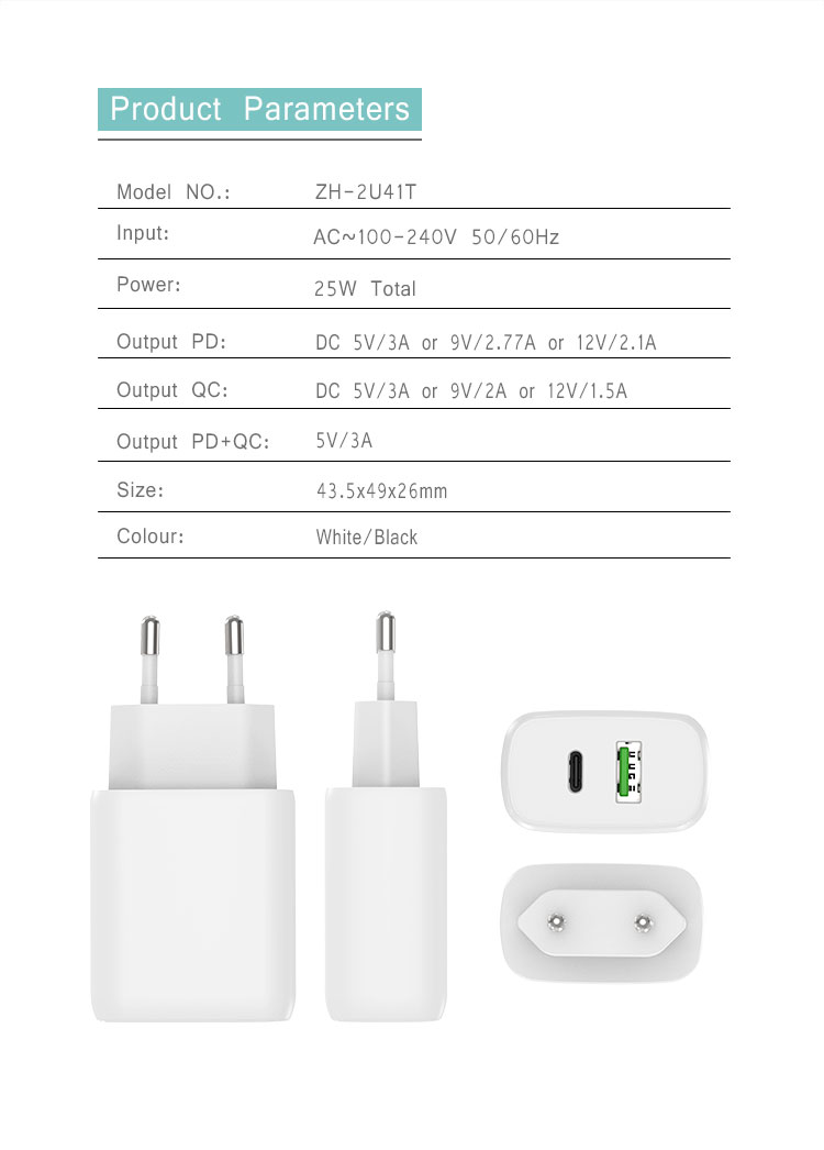 Quick Charger 25w dual ports