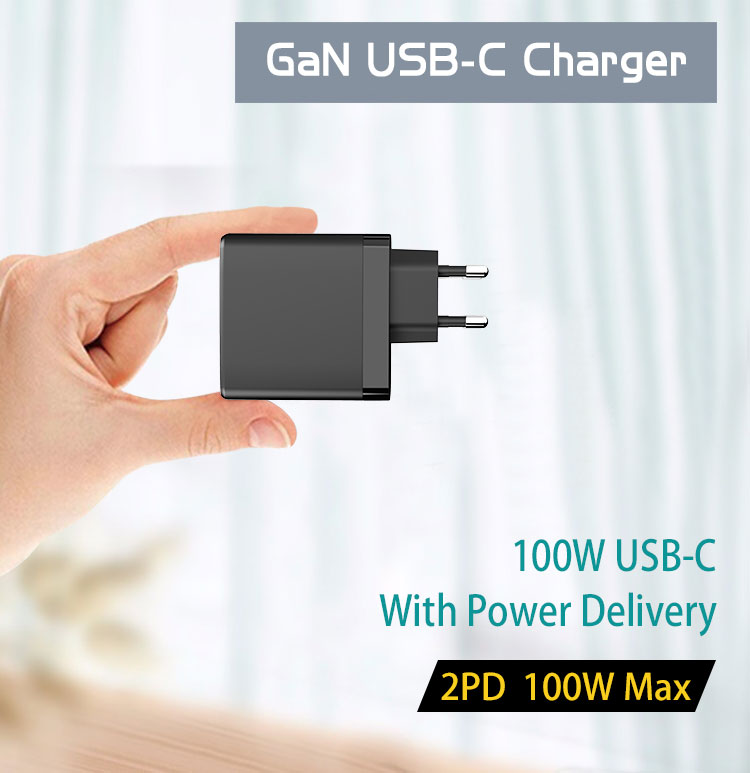 100w gan fast charger 3 port