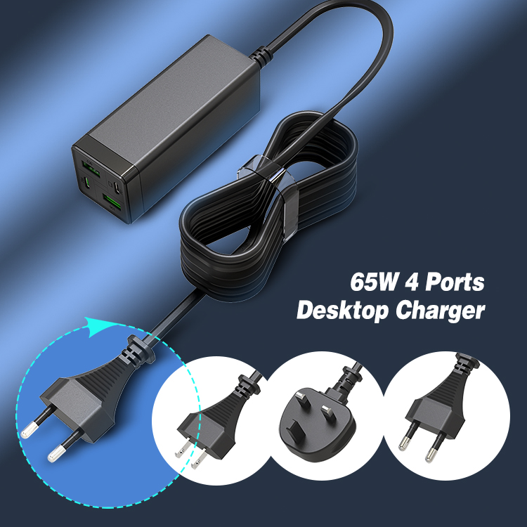 65w fast charger with uk plug eu plug us plug kr plug