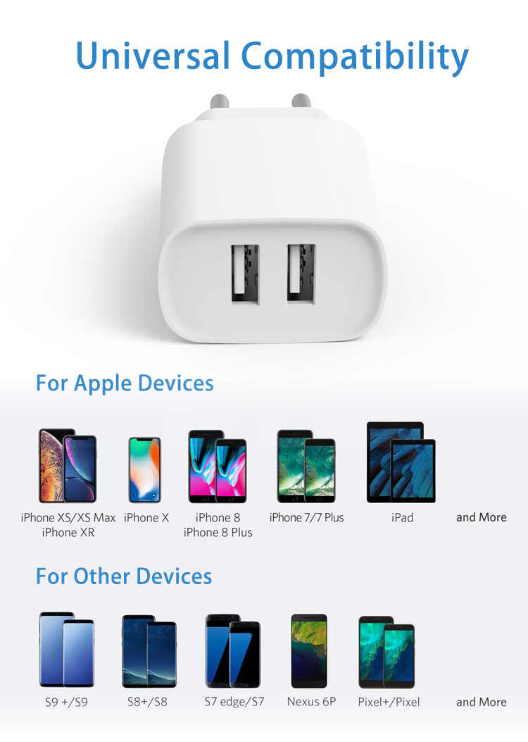 best selling 12W usb charger with EU US KR Plug