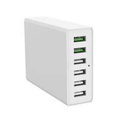 Multi Usb Port Desktop Charger 6 ports 60W white black EU US KC UK plug