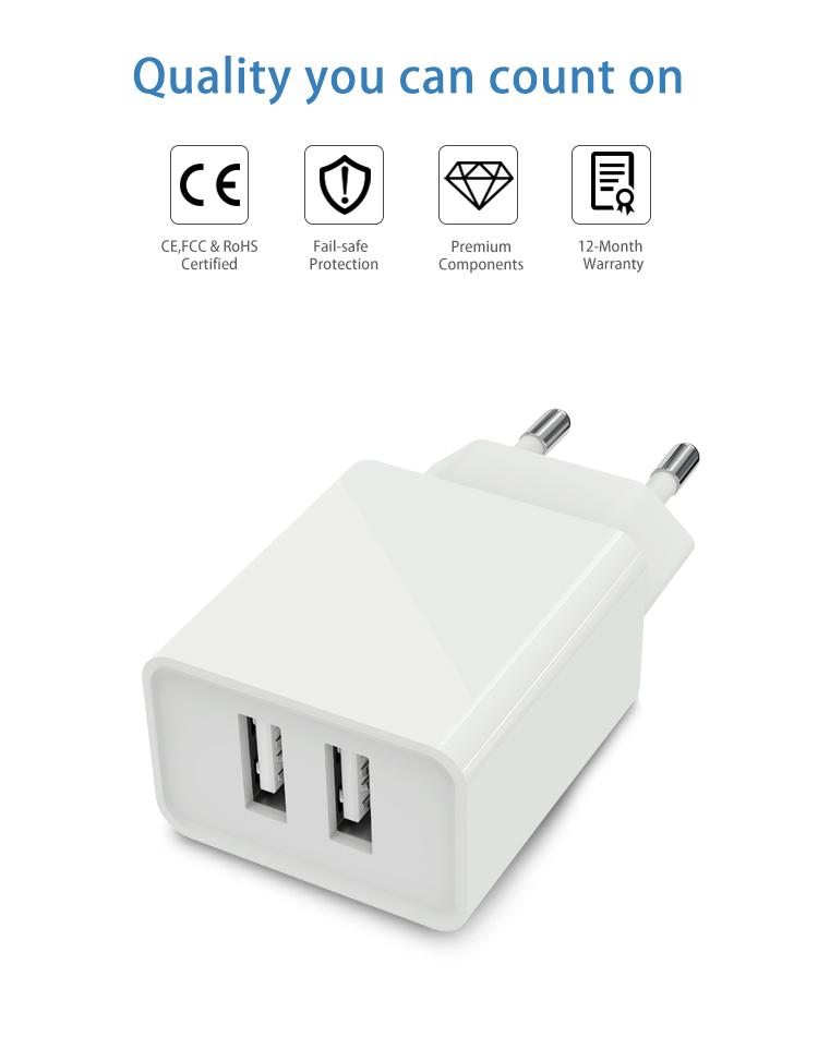  Mobile battery charger kc certificate pd 12w charger type c USB dual ports for samsung smartphone
