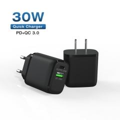 Type-C 30w with QC3.0 Dual ports Quick Charger