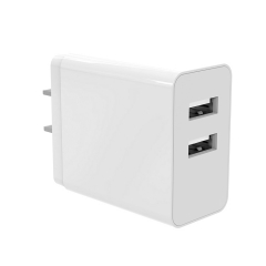 USB Wall Charger, USB Plug 5V 2.4A Dual Port 12W Wall Charger Block Adapter Charging Compatible with iPhone Xs/XS Max/XR/X/8/8 Plus/7/6S/ 6S Plus, Samsung Galaxy, HTC, Moto
