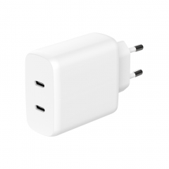 ZONSAN Dual USB-C 50W (PD 20W+30W) Fast Wall Charger EU US KR UK Black White
