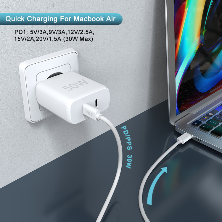 PD3.0 PPS 30W fast wall charger for macbook air