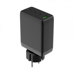 ZONSAN Released 3pins 100w GaN Grounded Multil-Function Fast Charger 3C1A 100W 65W 45W for Laptops And Phones