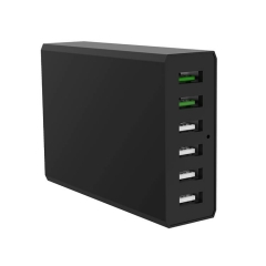 Zonsan Charger Multi Usb Port Desktop Charger 6 ports 60W white black Korea version with KC&KCC Certificates