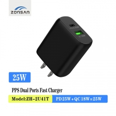 ZONSAN 25W USB C Dual USB Ports Fast Charging