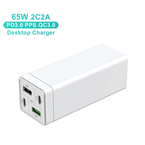 ZONSAN 65W Desktop Fast Charger 2C2A UK EU US KR