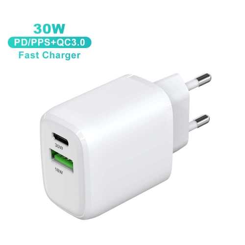 ZONSAN UK Plug 2 Ports 30W PD Quick Charger