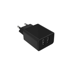 ZONSAN Dual Usb Wall Charger 12W 5V/2.4A 2 ports EU US KR UK plug In Black