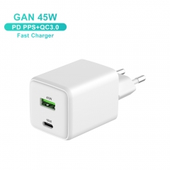 GaN 45W A+C PD PPS 45W + QC3.0 18W Charger | ZX-2U69T