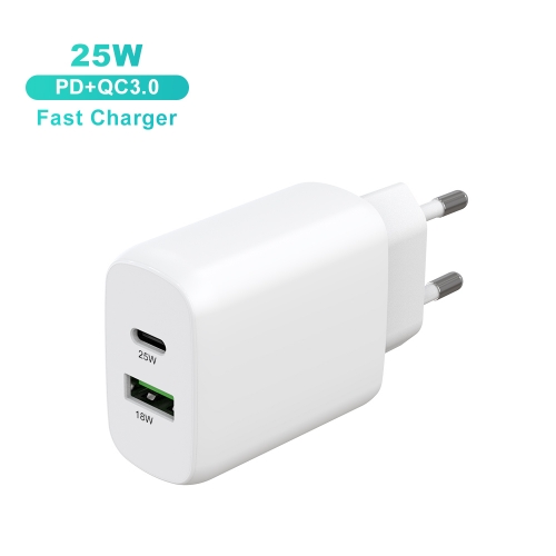 Factory Direct ZONSAN 2023 Fast Mini pd pps 25w dual port super fast charging wall charger
