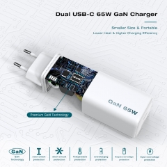 ZONSAN 65W 2-Port GaN Charger for Phone Tablet Laptop