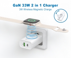 2-In-1 Wireless & Wall 18W QC + 30W PD 2 Port Charger with 5W Wireless Charging Port