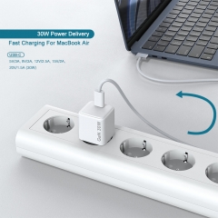 30W PD/PPS 1-Port GaN Charger for iPhone Samsung