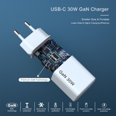 30W 2 -Port 1C1A GaN 30W Charger