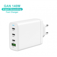 US UK KR EU Plug 4 Port USB Type C PD QC Fast Quick Charging 150W GaN Charger