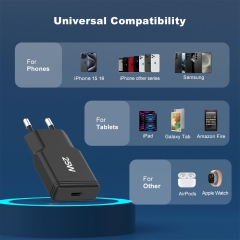 Ultra Slim 25W Fast Charger Type C Mobile Phone Universal Portable Adapter USB C Wall Charger 25w for iphone