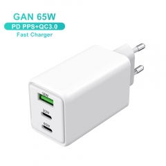 Smartphones 65W Gan Charger Type c 3 Ports PD Charger 65W | ZX-3U32T
