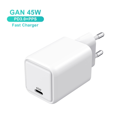 Custom AVS 45w Gan Charger Type c Mobile Phone Universal Portable PPS USB C Wall 45w Fast Charger | ZX-1U79T
